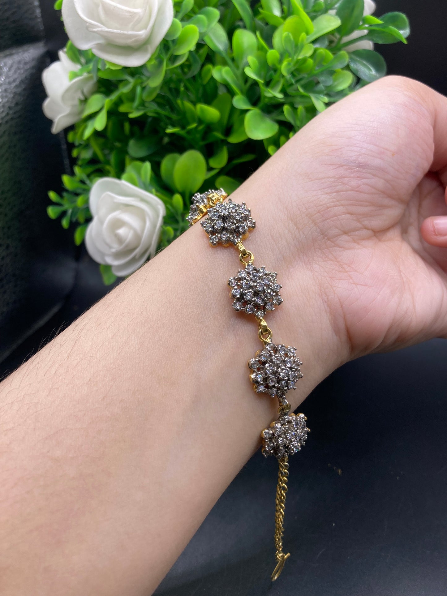 Diamond cut bracelet