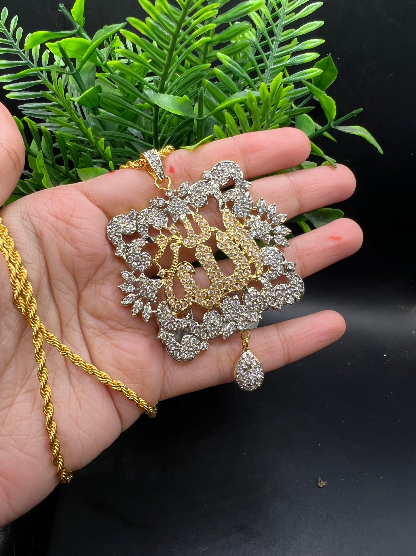 22k dipped Caligraphy pendant