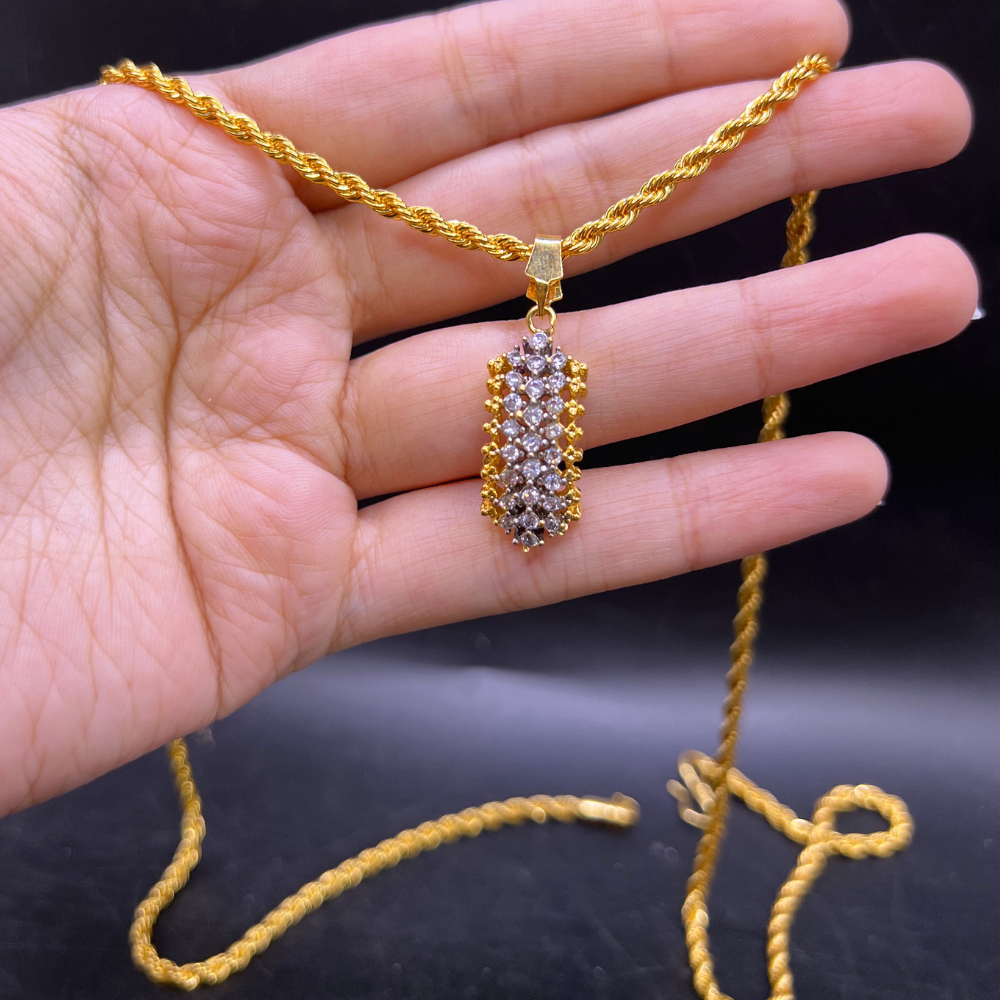 22k Dipped Diamond Cut Set