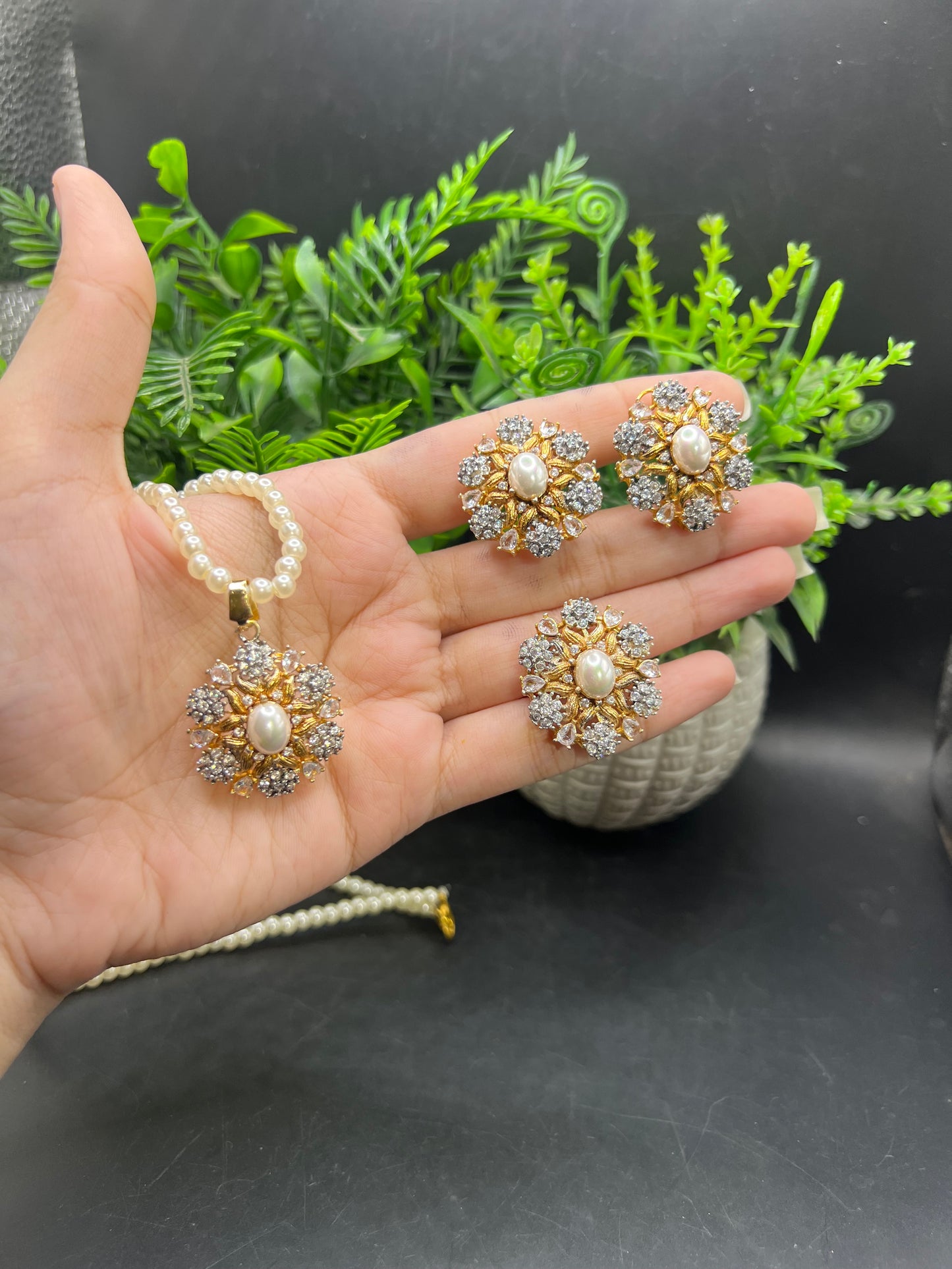 Traditional Pearl mala Set