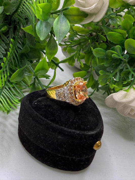 Oval designer ring